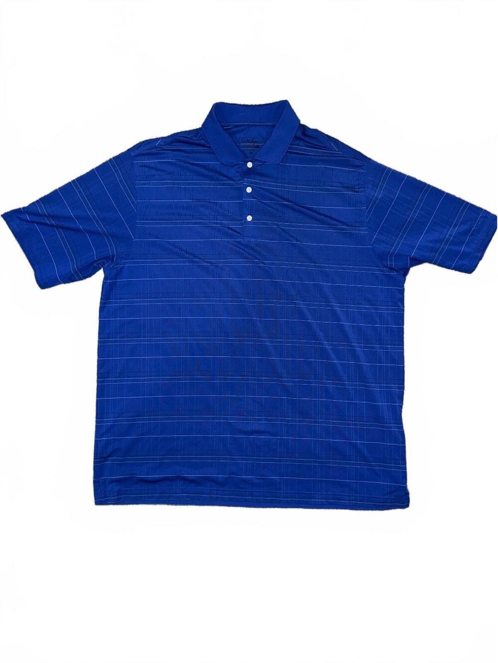 Men’s Walter Hagen blue striped golf polo size XXL